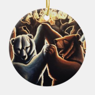 Décoration En Céramique Ours de danse de souvenir de fêtard d'ornement