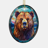 Décoration En Céramique Ours grizzli en verre doux (Droite)