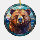 Décoration En Céramique Ours grizzli en verre doux (Devant)