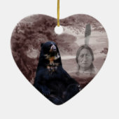 Décoration En Céramique Ours noir amérindien (Dos)