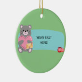 DÉCORATION EN CÉRAMIQUE OURS PERSONNALISABLE (Droite)