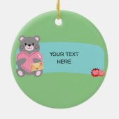 DÉCORATION EN CÉRAMIQUE OURS PERSONNALISABLE (Dos)