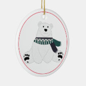 Décoration En Céramique Ours Polaire Avec Écharpe (Droite)