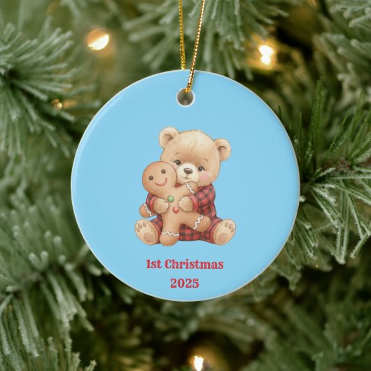 Décoration En Céramique Ourson mignon  (Arbre)