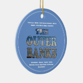 Décoration En Céramique Outer Banks Beach Texte Et Villes OBX (Droite)