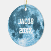Décoration En Céramique Outer Space Astronomy Astronaut Custom Name Moon (Gauche)