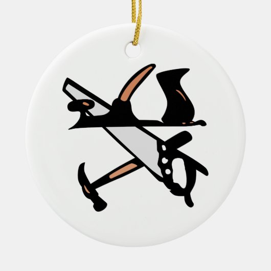 Décoration En Céramique Outils de travail du bois (Devant)