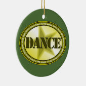 Décoration En Céramique Ovale de danse - vert (Droite)