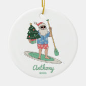 Décoration En Céramique Paddle Board Père Noël Noël (Devant)