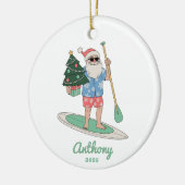 Décoration En Céramique Paddle Board Père Noël Noël (Gauche)