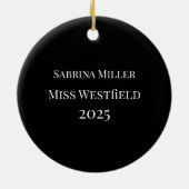 Décoration En Céramique Pageant Queen Christmas Ornament (Dos)