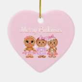 Décoration En Céramique Pain d'épices rose (Dos)