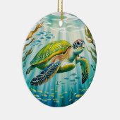 Décoration En Céramique Painted Turtle (Droite)
