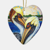 Décoration En Céramique Paires de pélican (Gauche)