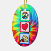 Décoration En Céramique Paix, amour, badminton (Gauche)