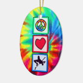 Décoration En Céramique Paix, amour, en hauteur (Gauche)