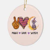 Décoration En Céramique Paix, Amour, Sorcière (Gauche)