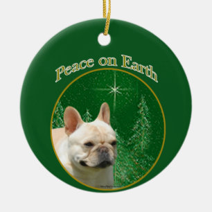 Décoration En Céramique Paix des Bulldog français