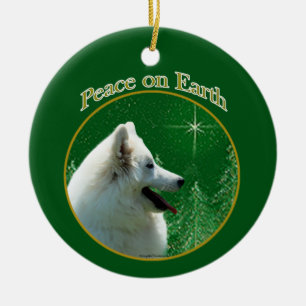 Décoration En Céramique Paix des chiens Esquimaux américains