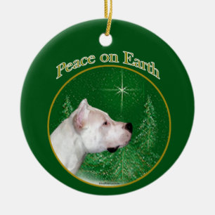 Décoration En Céramique Paix Dogo Argentino
