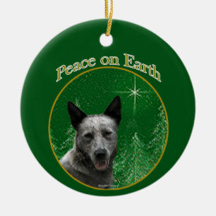 Décoration En Céramique Paix du chien de bétail australien