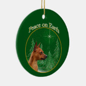 Décoration En Céramique Paix Miniature Pinscher (Droite)