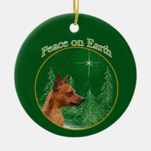 Décoration En Céramique Paix Miniature Pinscher