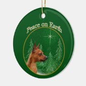 Décoration En Céramique Paix Miniature Pinscher (Gauche)