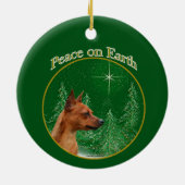 Décoration En Céramique Paix Miniature Pinscher (Dos)