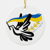 Décoration En Céramique Paix pour l'Ukraine (Devant)