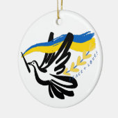 Décoration En Céramique Paix pour l'Ukraine (Gauche)