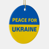 Décoration En Céramique Paix pour l'Ukraine Pavillon ukrainien (Droite)