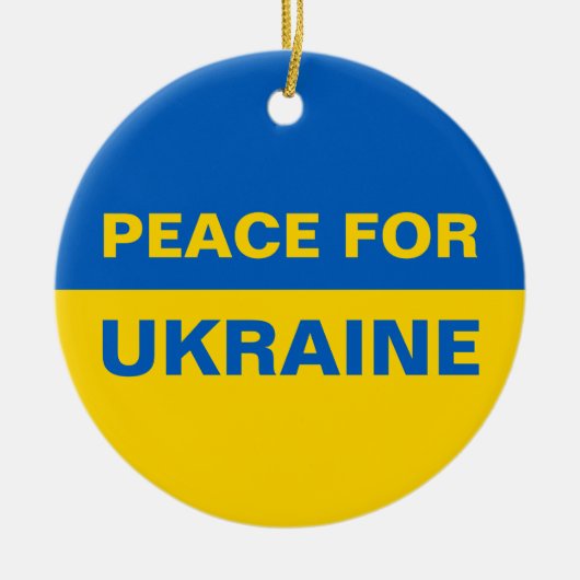 Décoration En Céramique Paix pour l'Ukraine Pavillon ukrainien (Devant)