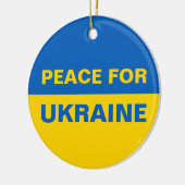 Décoration En Céramique Paix pour l'Ukraine Pavillon ukrainien (Gauche)