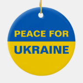 Décoration En Céramique Paix pour l'Ukraine Pavillon ukrainien (Dos)