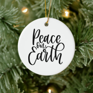 Décoration En Céramique Paix sur Terre Arbre de Noël chrétien moderne