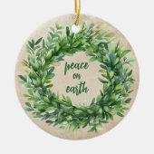 Décoration En Céramique Paix sur Terre Boxwood rustique Aquarelles Vacance (Devant)