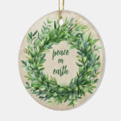 Décoration En Céramique Paix sur Terre Boxwood rustique Aquarelles Vacance (Gauche)