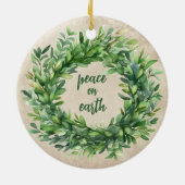 Décoration En Céramique Paix sur Terre Boxwood rustique Aquarelles Vacance (Dos)