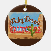 Palm Desert California Cartoon Desert Retro Travel