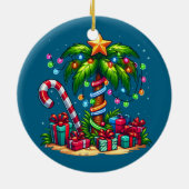 Décoration En Céramique Palmier de Noël tropical (Dos)