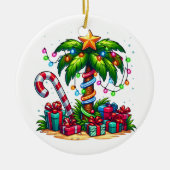 Décoration En Céramique Palmier de Noël tropical (Devant)