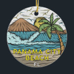 Décoration En Céramique Panama City Beach Florida Vintage<br><div class="desc">Image dessinée à la main de Panama City Beach avec des montagnes et des vagues de l'océan dans l'arrière - plan. Parfait pour tous ceux qui aiment visiter Panama City Beach.</div>