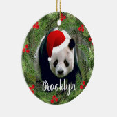 Décoration En Céramique Panda de Noël (Droite)