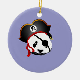 Décoration En Céramique Panda de pirate