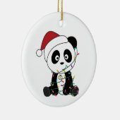 Décoration En Céramique Panda Noël Neige Hiver Animaux Pandas Adulte C (Droite)