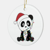 Décoration En Céramique Panda Noël Neige Hiver Animaux Pandas Adulte C (Gauche)