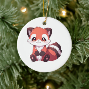 Décoration En Céramique panda roux mignon