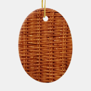 Décoration En Céramique Panier de pique-nique en osier Brown rustique Styl