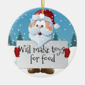 Décoration En Céramique Panneau d'aide Personnalisable Père Noël (Devant)